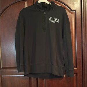 Victoria Sport Black Quarter-Zip Pullover